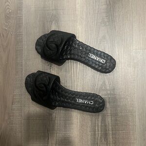 Black Chanel sandals